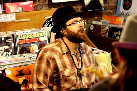 John Radford with Tim Easton at Grimey's, photo - Brad Hardisty