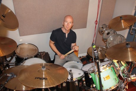 Dick Fliszar, Drums, Perfect Beings in session. Photo courtesy Perfect Beings.