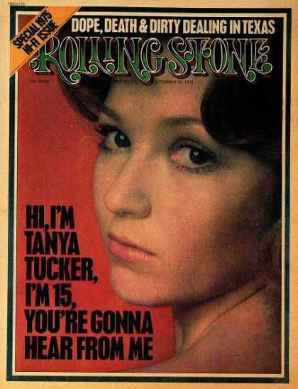 Tanya Tucker on the cover of the Rolling Stone